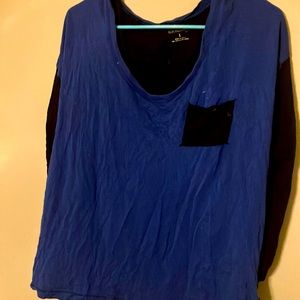 Women’s black and blue top